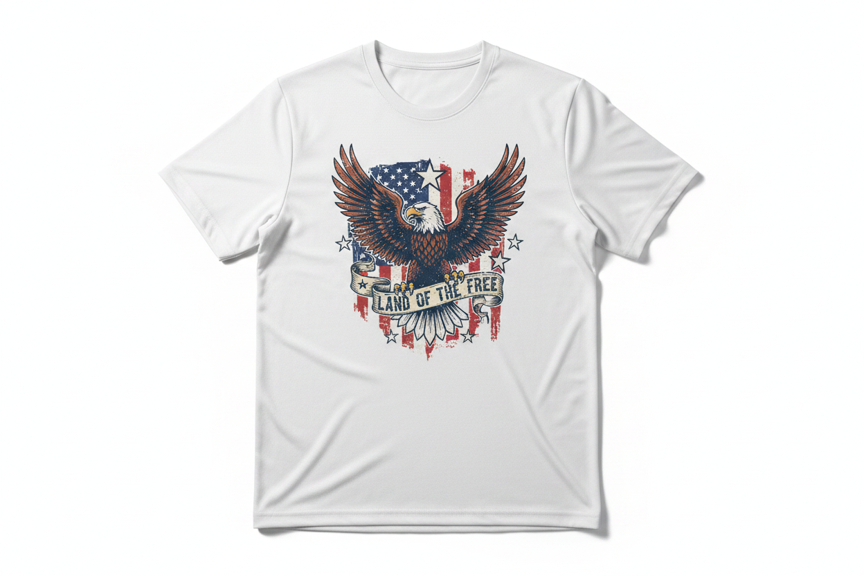 Men's Moisture-Wicking Tee - Land of the Free