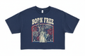 Oversized Boxy Crop Tee - Born Free